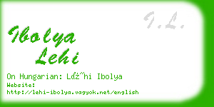 ibolya lehi business card